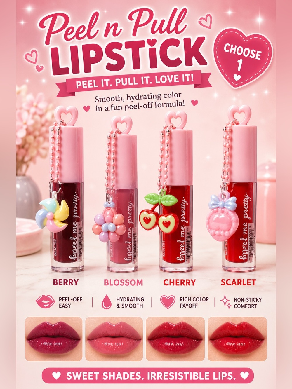 Peel 'n Pull Hydrating Lipstick - Choose 1